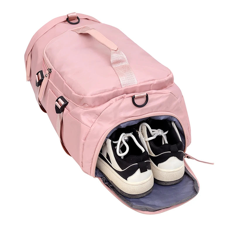 Largecapacity sports fitness bag,suitablefor short trips,yoga training,can be carried on one shoulder,by hand,or across the body
