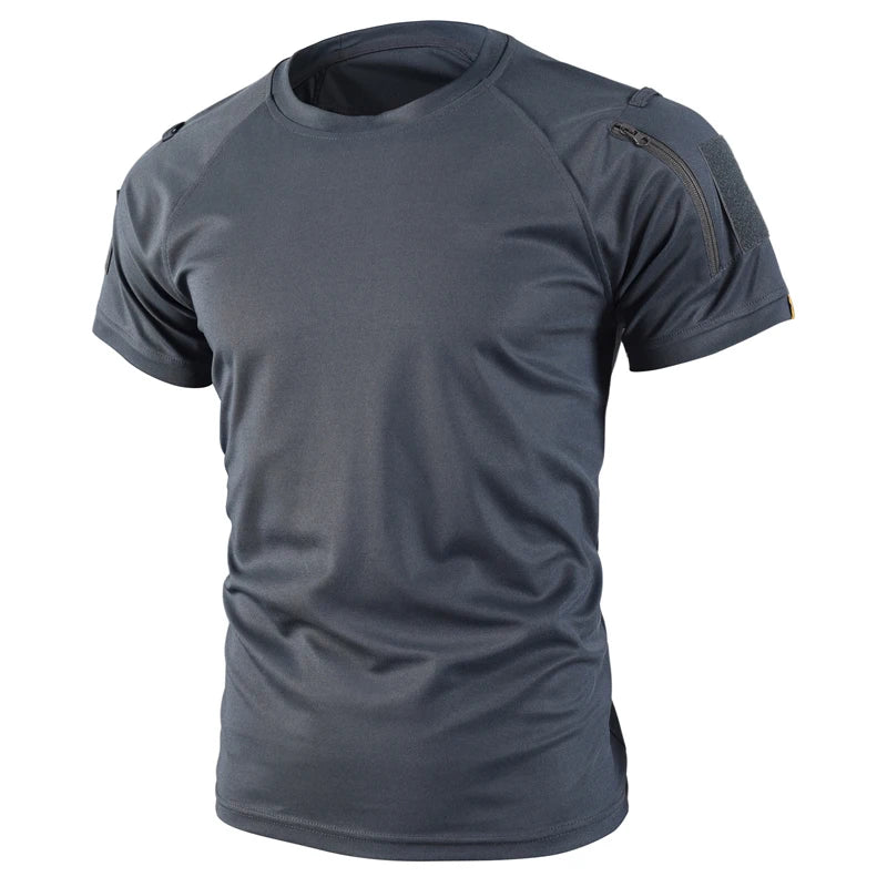 Men's Quick Dry Pullover Embroidered Shirts Summer Oversized Breathable Clothes Elastic Plain Camping Hiking Climbing T-shirts