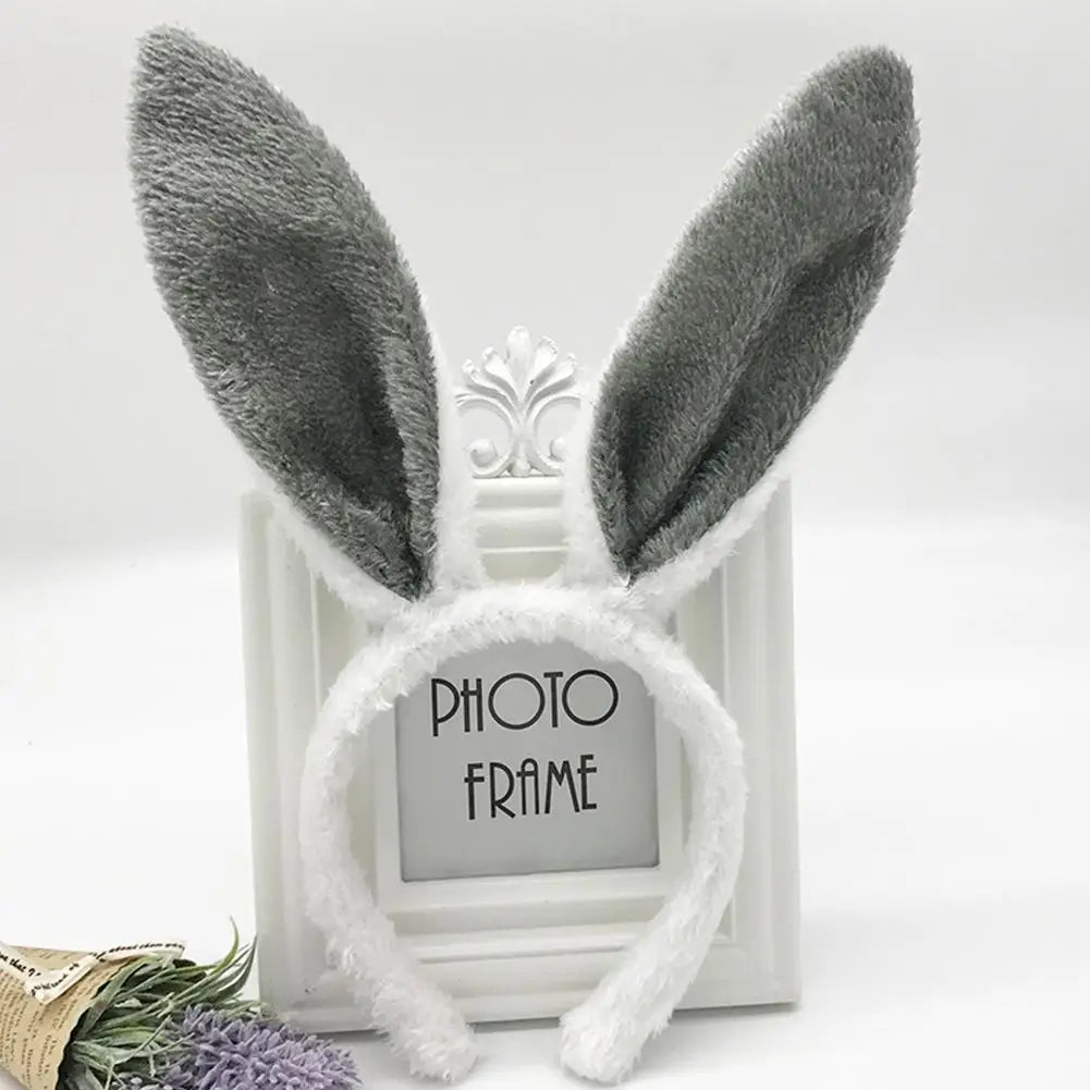 Cute Easter Bunny Ears Headband Women's Plush Lugs Hare Ears Hairband Girl Rabbit Ears Headwear Cosplay Costume Hair Accessories