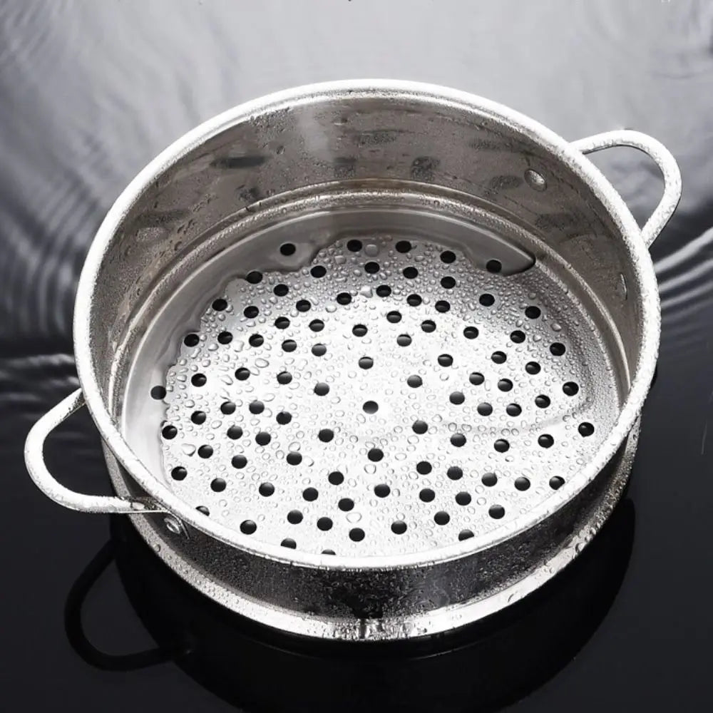 New 304 Stainless Steel Steamer Basket with Double Ear Kitchen Cooking Tool Pot Steaming Grid Generic Multifunction Steam Rack