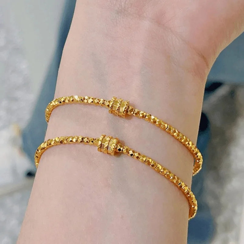 Classic Sparkling Irregular Bead Bracelet for women Small Pendant bangles Light Luxury High quality Banquet Party Jewelry