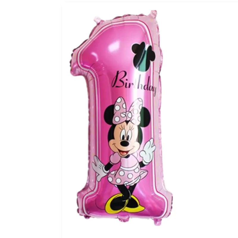 Minnie Mouse Birthday Party Decorate Girls Disposable Tableware Balloon Cups Plates Tablecloth Balloon Baby Shower Party Supply