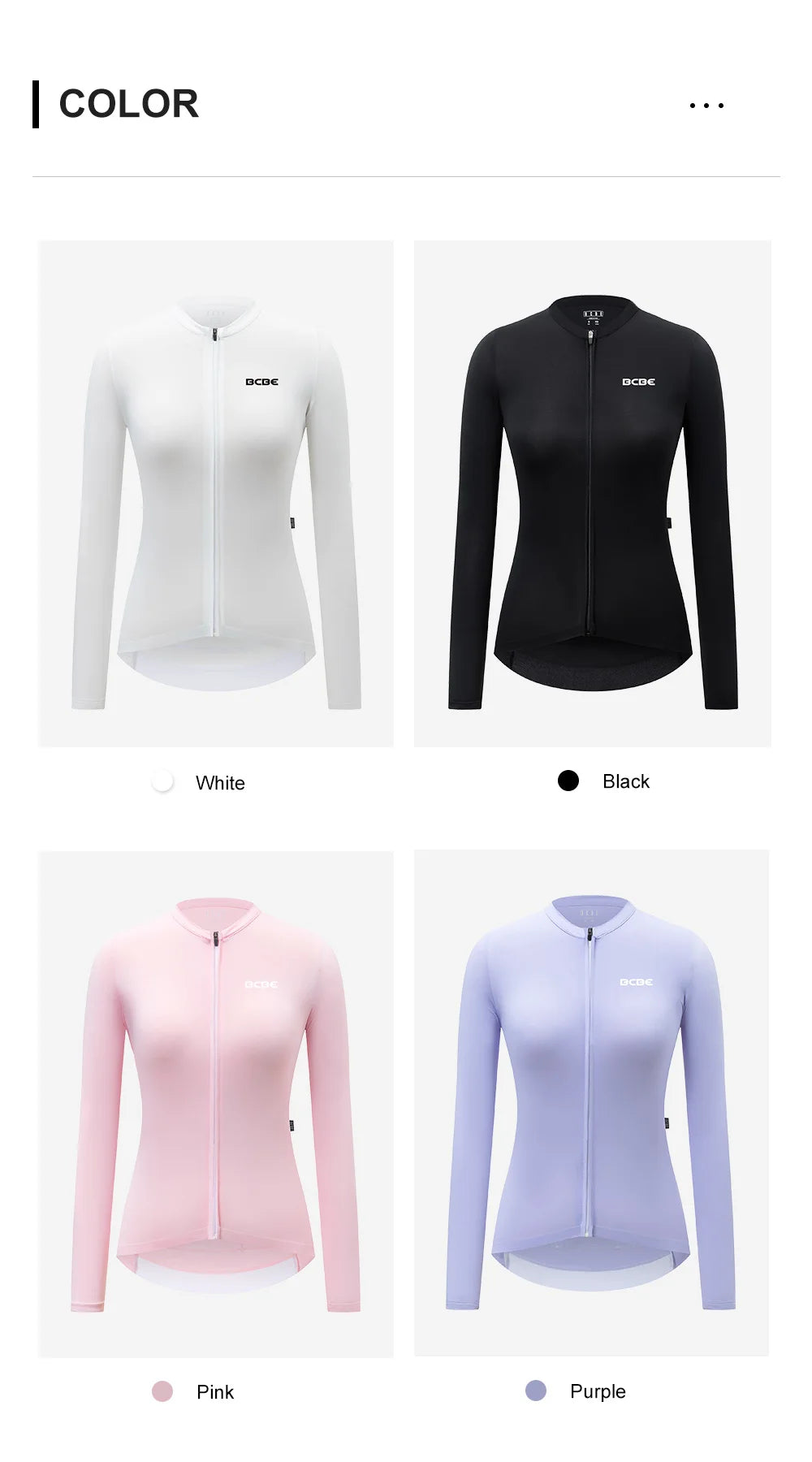 BCBE Women Long Sleeve Jersey Pro Aero Slim Fit MTB Road Cycling Jersey Breathable Quick Dry Sun Protection Riding Bike Clothing