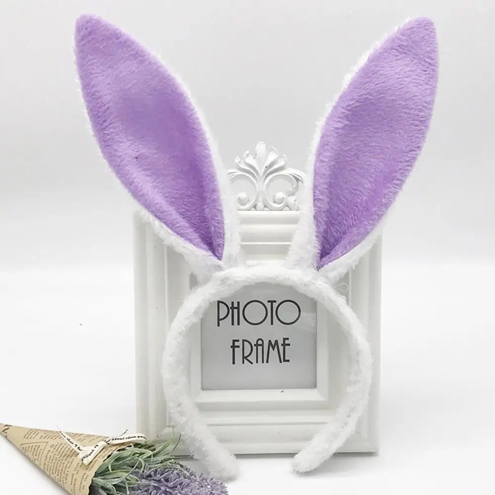 Cute Easter Bunny Ears Headband Women's Plush Lugs Hare Ears Hairband Girl Rabbit Ears Headwear Cosplay Costume Hair Accessories