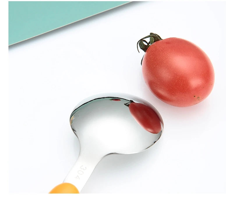 1/3PCS Baby Feeding Utensils Cartoon Fork Spoon Child Cutlery Set Kid Tableware Kitchen Gadgets Cake Vegetable Fork Teaspoon