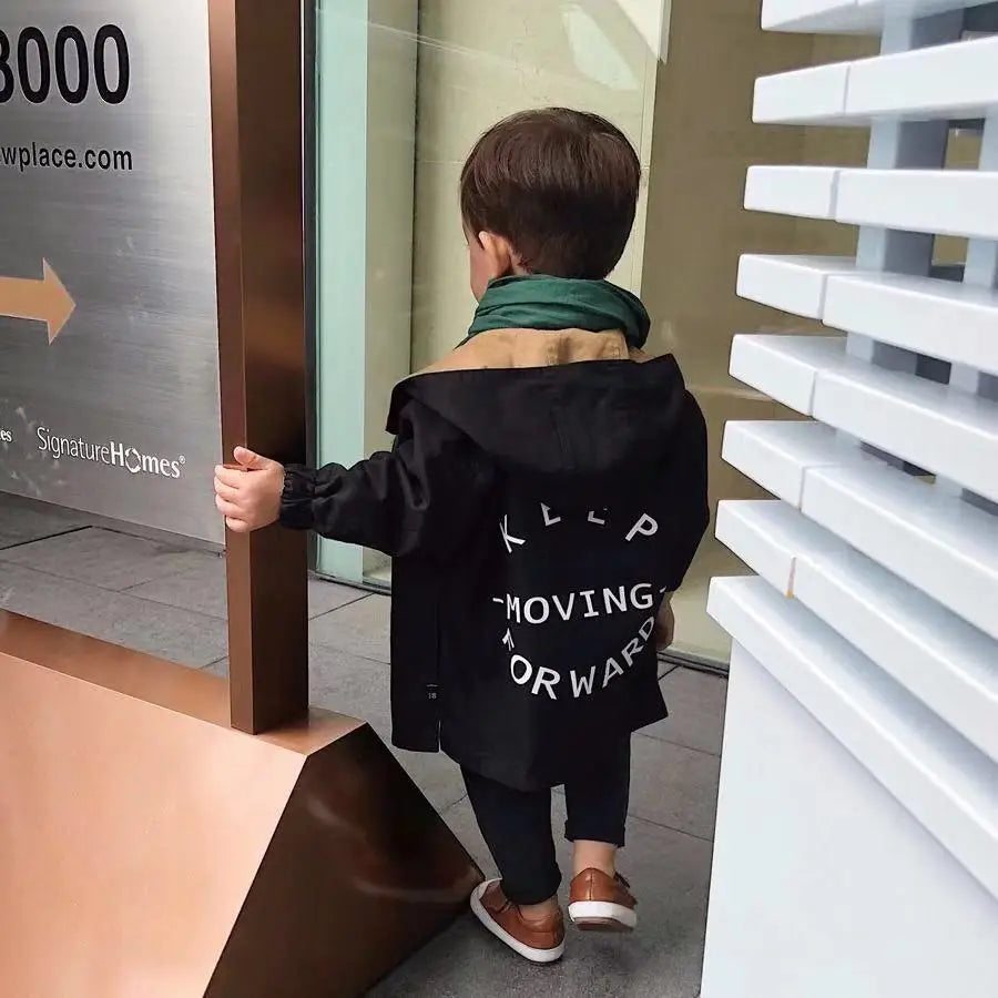 Children's Windbreaker Jacket Boys Girls Winter Autumn Kids Double-faced Baby Boys Parka Child Trench Coat Cotton Jackets KF077