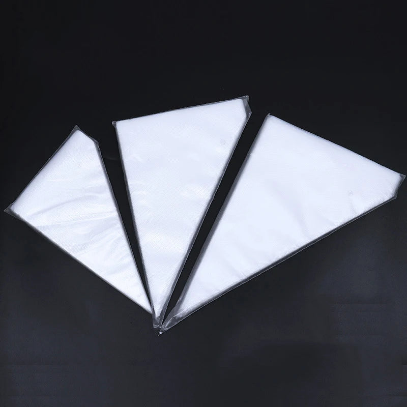 100pcs/lot Disposable Pastry Bag Transparent Plastic Household Kitchen Cake Decoration Cream DIY Tools Cookie Piping Bags TMZ
