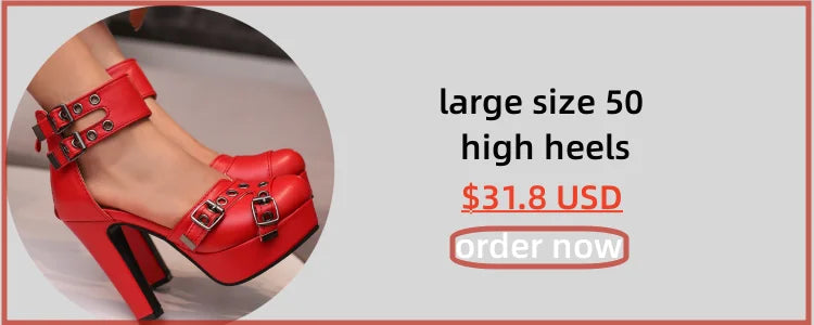 Fashion Women's Ankle Boots High Heeled Platform Short Boot Female Buckle Flock Zipper Gray Ladies Party Shoes Large Size 50