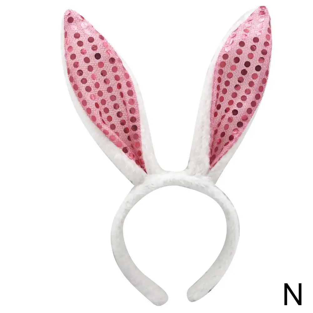 Cute Easter Bunny Ears Headband Women's Plush Lugs Hare Ears Hairband Girl Rabbit Ears Headwear Cosplay Costume Hair Accessories