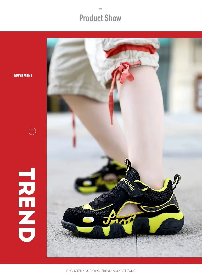 Kids Summer Shoes Kids Sandals Breathable Boys Sandals Soft Children's Shoes Outdoor Protecting Toes Beach Sandal Water Shoes
