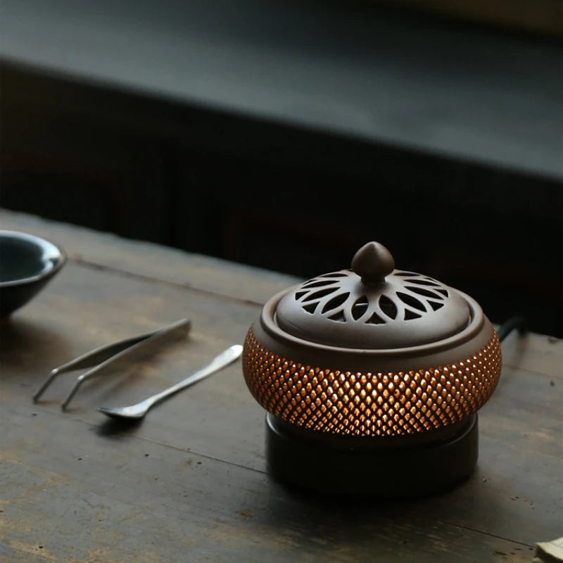 Timed Temperature Regulation Heating Electronic Aromatherapy Stove Home Interior/study/office/tea Room/hotel Seal Incense Tools