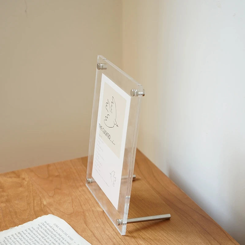 Transparent Acrylic Frames Photos Picture Frame Magnetic Double Sided Photo Frame Kpop Photocard Holder Album Poster Tag Display