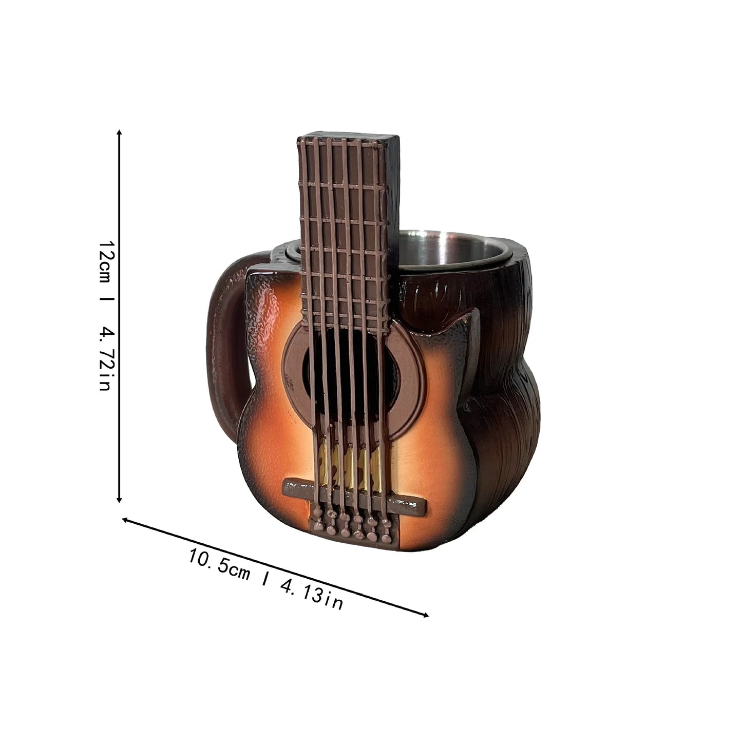 Creative Musical Instrument Coffee Cup Funny Guitar Pattern Mug Summer And Winter Drink Cup Music Lovers Holiday Gifts