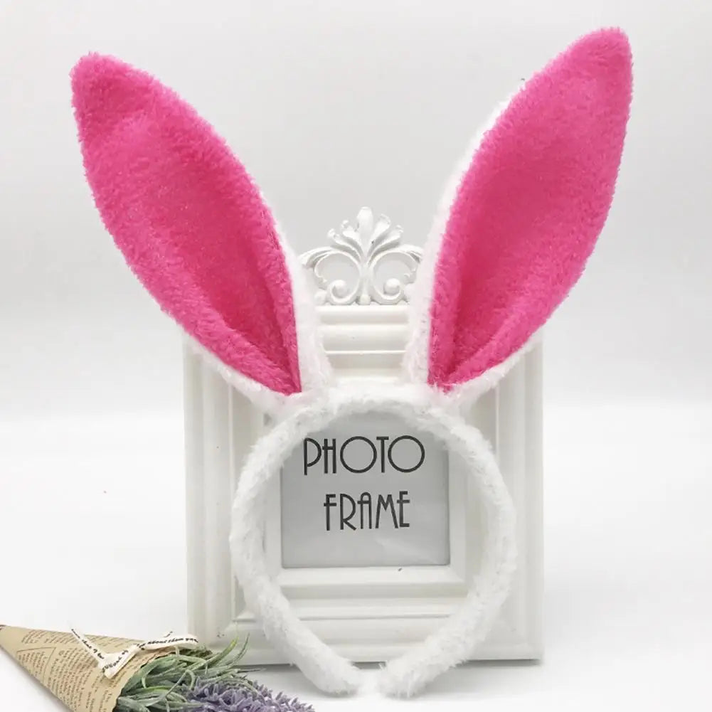 Cute Easter Bunny Ears Headband Women's Plush Lugs Hare Ears Hairband Girl Rabbit Ears Headwear Cosplay Costume Hair Accessories