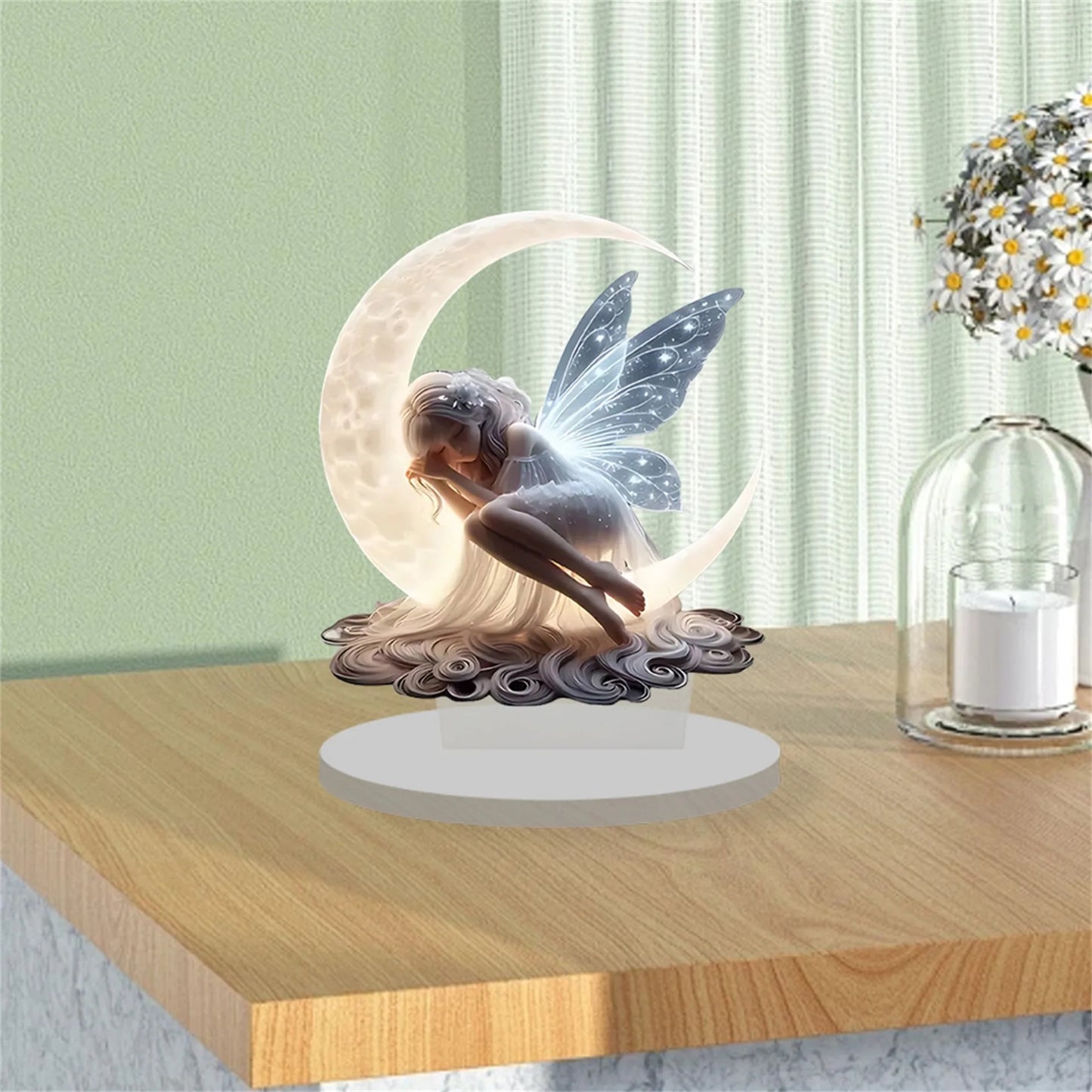 1 piece of charming crescent fairy decoration ornaments - kitchen decoration and office decoration. The Perfect Gift