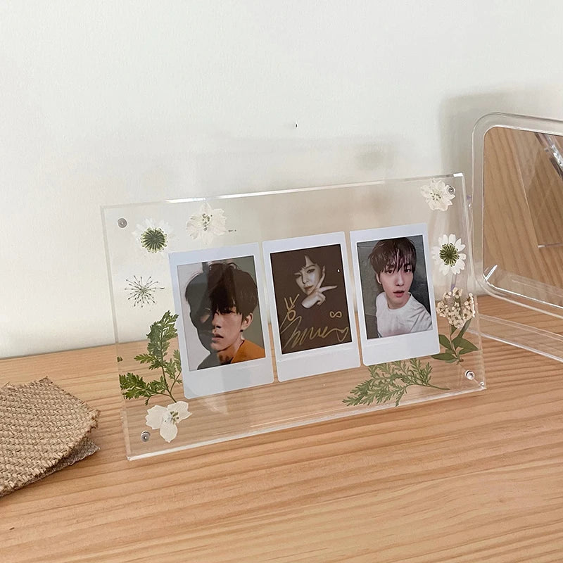 Transparent Acrylic Frames Photos Picture Frame Magnetic Double Sided Photo Frame Kpop Photocard Holder Album Poster Tag Display