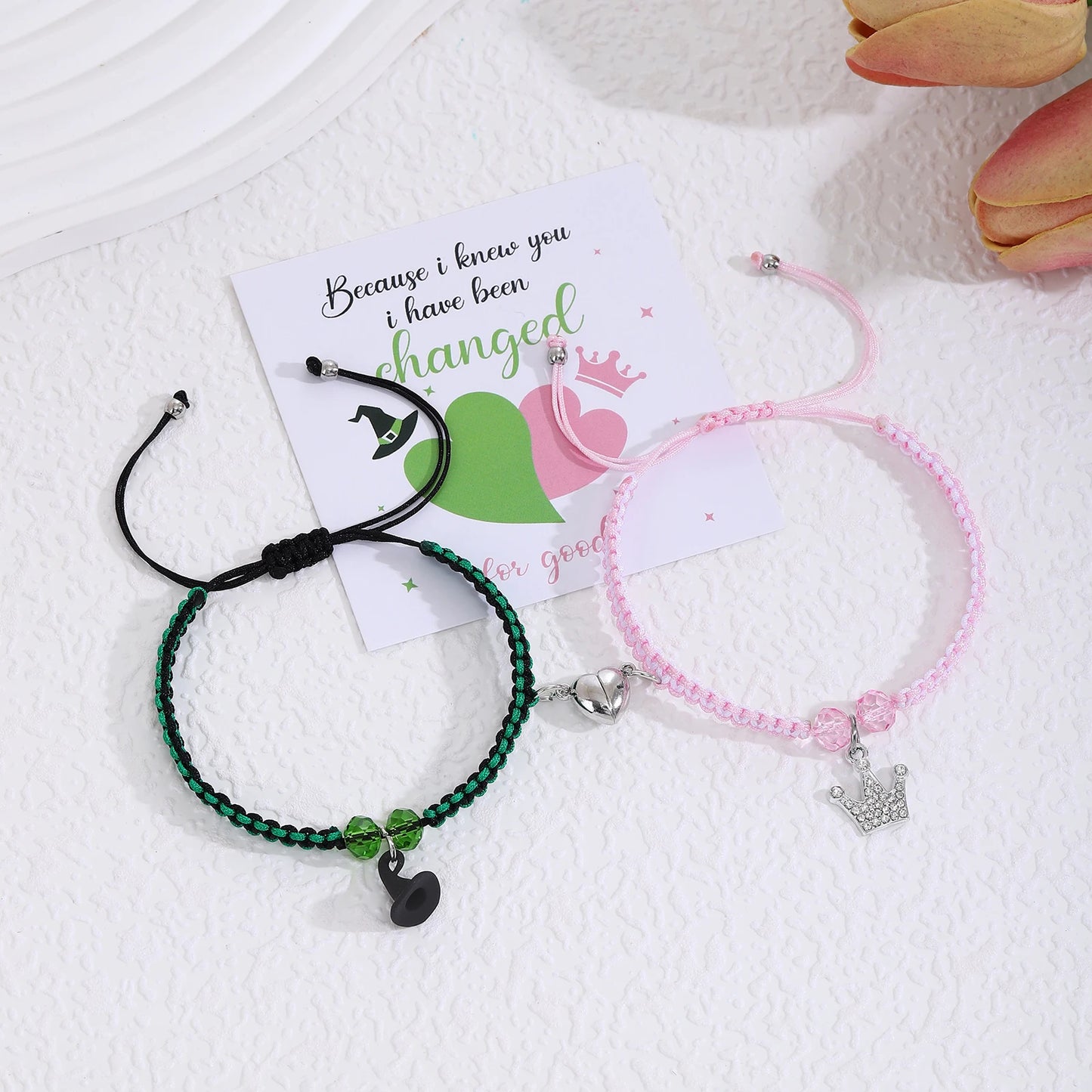 Wicked the musical Charm Necklace For Women Men Magic Wand Witch Hat Pendant Matching Couples Valentine's Day Gifts Jewelry