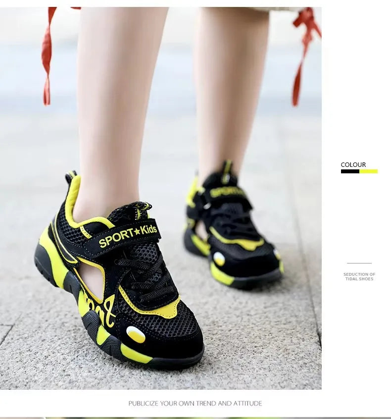 Kids Summer Shoes Kids Sandals Breathable Boys Sandals Soft Children's Shoes Outdoor Protecting Toes Beach Sandal Water Shoes