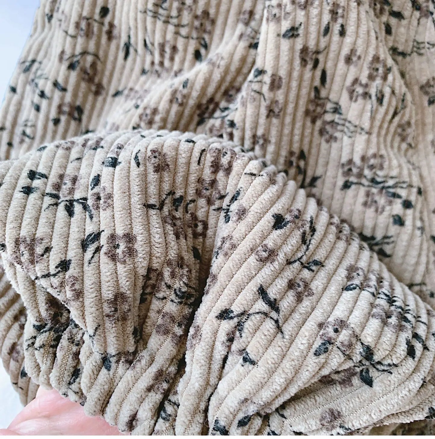 Korean Style Toddler Girls Corduroy Harem Pants 1-8Y Leopard Floral Print Autumn Winter Fleece-Lined or Thin Casual Pants