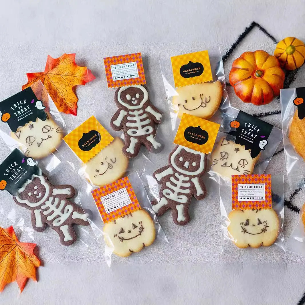3Pcs Halloween Skull Cookie Cutter 3D Plastic Skeleton Gingerbread Man Biscuit Mold Fondant Pastry Cartoon Cake Decoration