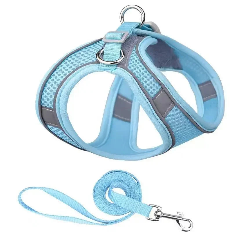 Pet dog Harness Leash Set for Small Dogs Adjustable Puppy Harness Vest French Bulldog Chihuahua dog harness and leash set puppy