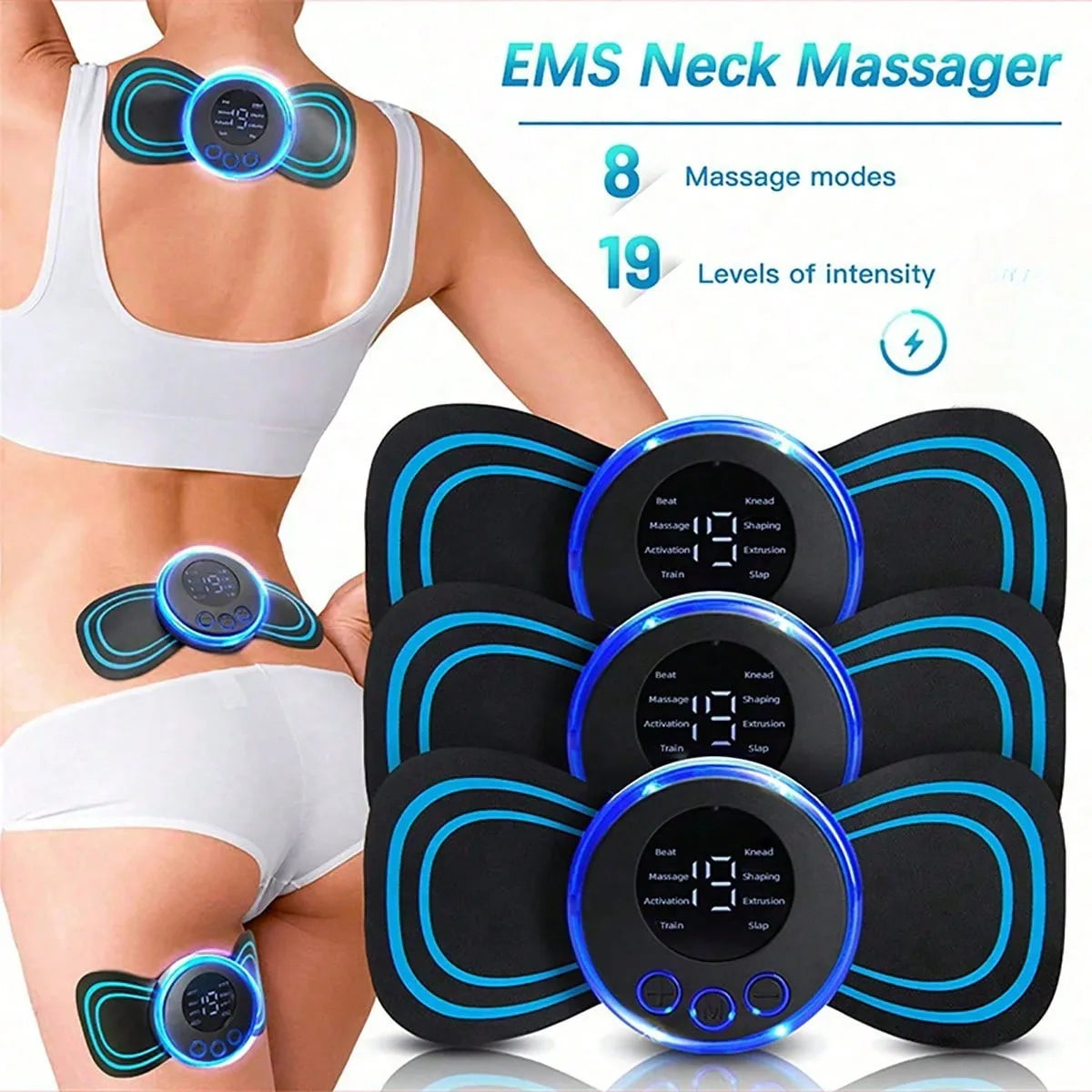 1pc Solid Color Electronic Body Massager