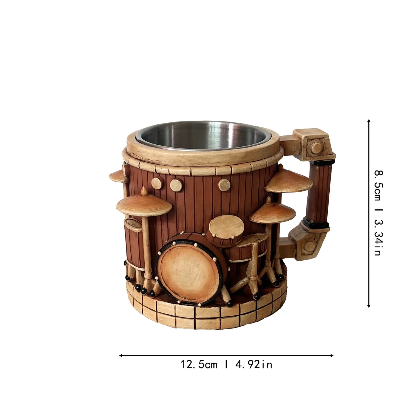 Creative Musical Instrument Coffee Cup Funny Guitar Pattern Mug Summer And Winter Drink Cup Music Lovers Holiday Gifts