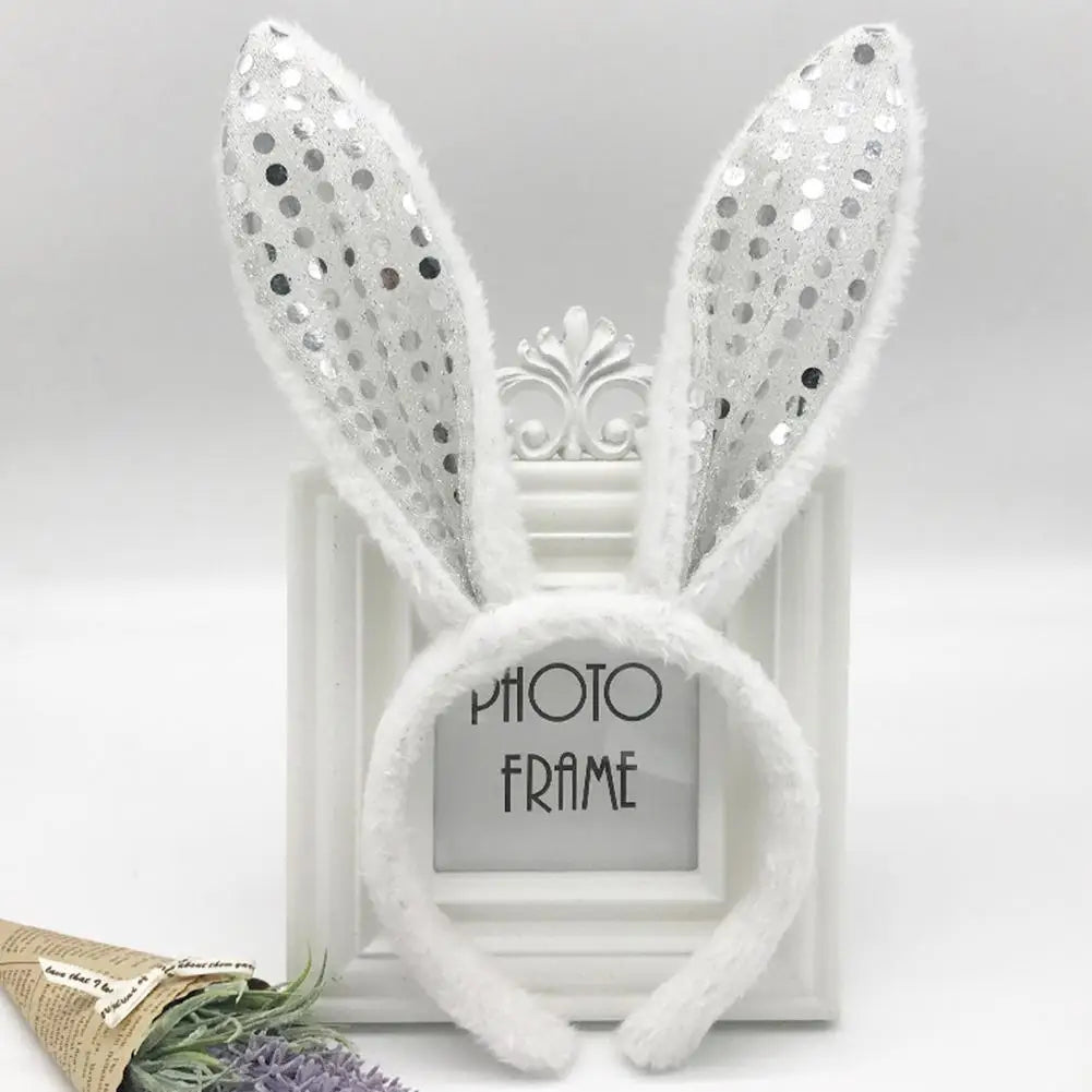 Cute Easter Bunny Ears Headband Women's Plush Lugs Hare Ears Hairband Girl Rabbit Ears Headwear Cosplay Costume Hair Accessories