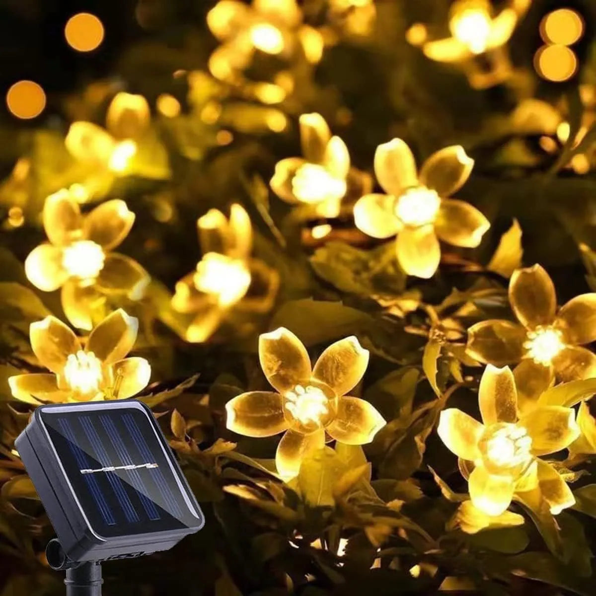 Sonkrag String Lights Kersiebloeisel LED Kransligte Buitelug Sonkrag Tuin Patio Dekor Ligte Kersfees Troue Party Versiering