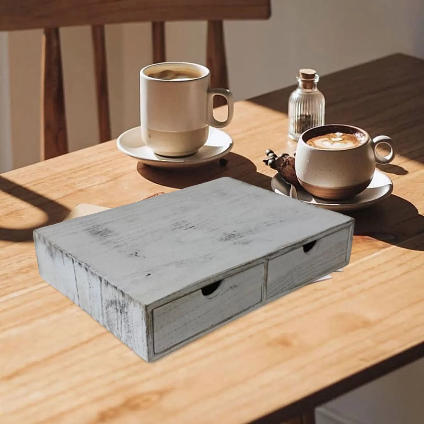 Wooden Coffee Pod Holder Coffee Capsule Drawer Organizer Tea Storage Box for Kitchen Bar Home Coffee Station Organization