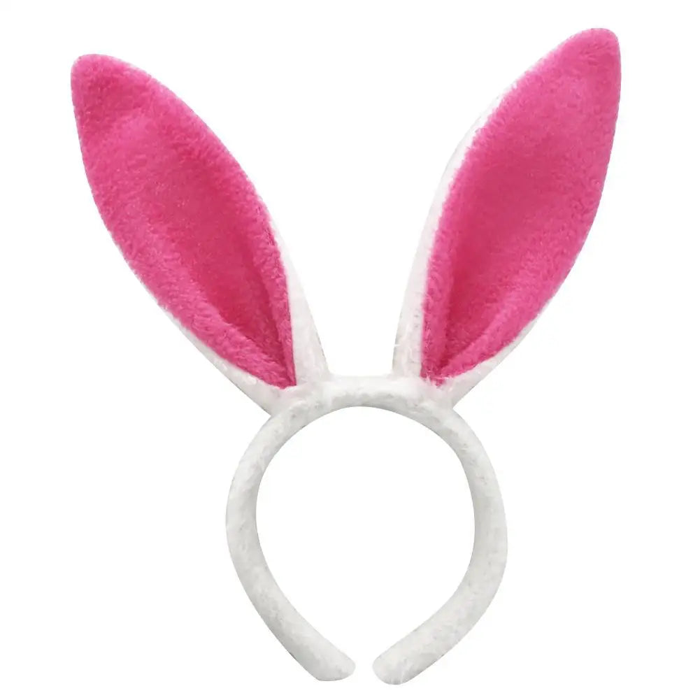 Cute Easter Bunny Ears Headband Women's Plush Lugs Hare Ears Hairband Girl Rabbit Ears Headwear Cosplay Costume Hair Accessories