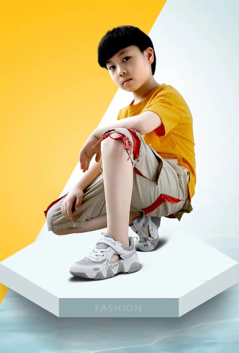 Kids Summer Shoes Kids Sandals Breathable Boys Sandals Soft Children's Shoes Outdoor Protecting Toes Beach Sandal Water Shoes