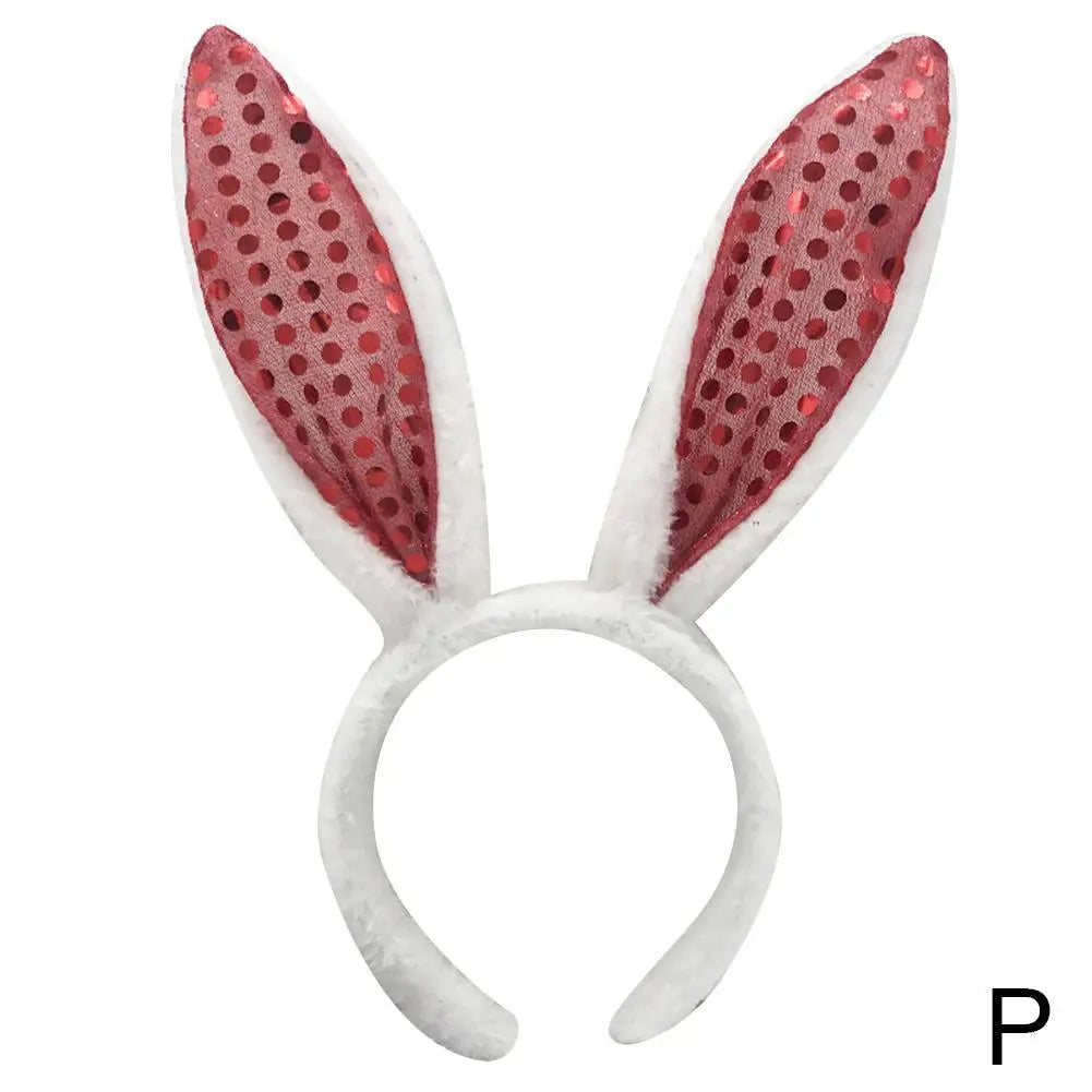 Cute Easter Bunny Ears Headband Women's Plush Lugs Hare Ears Hairband Girl Rabbit Ears Headwear Cosplay Costume Hair Accessories