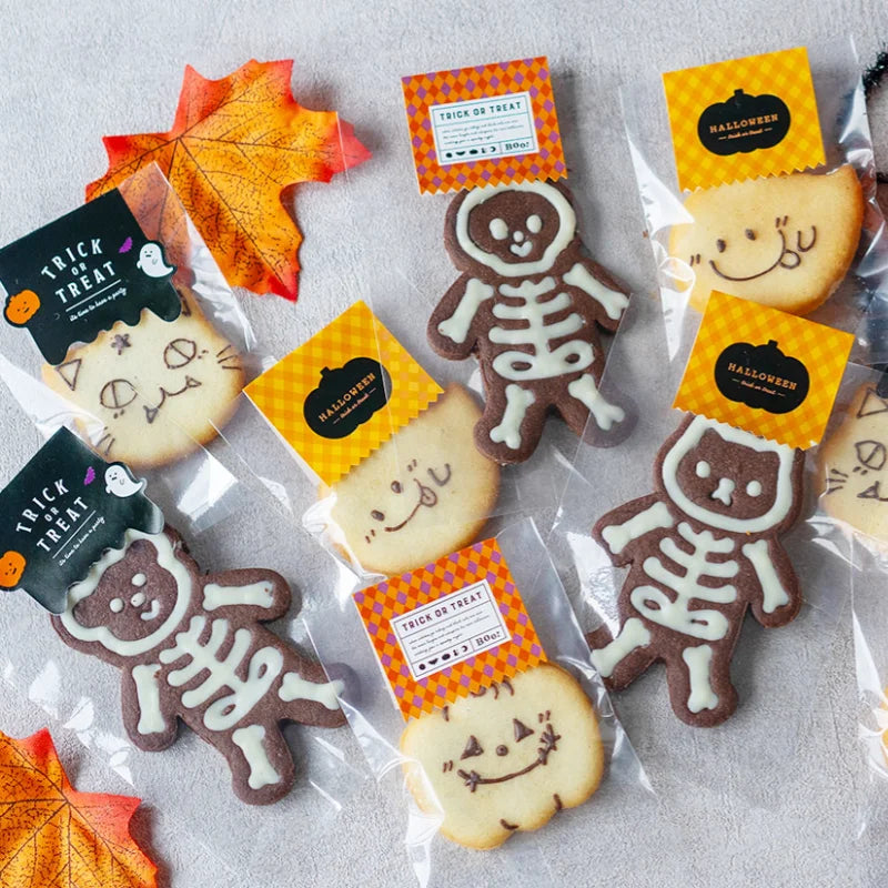 3Pcs Halloween Skull Cookie Cutter 3D Plastic Skeleton Gingerbread Man Biscuit Mold Fondant Pastry Cartoon Cake Decoration