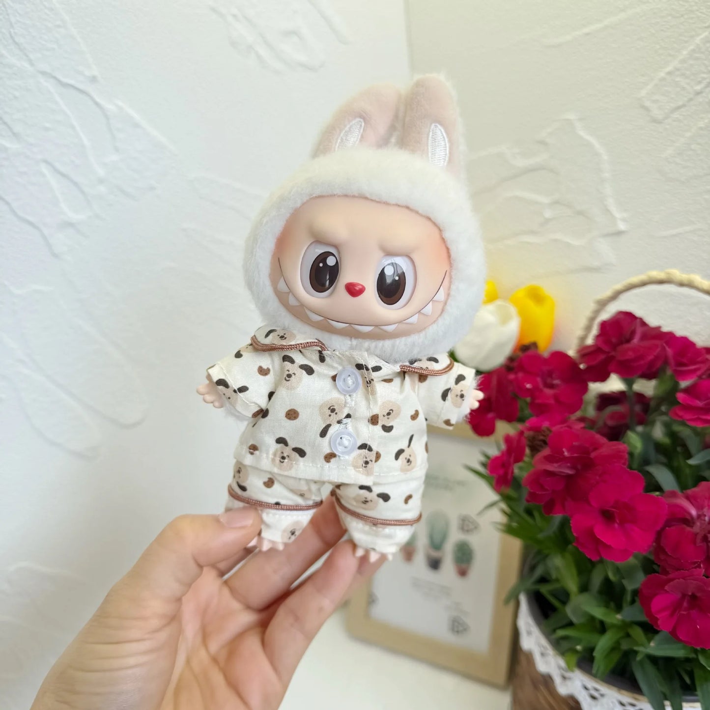 17cm/38cm Plush Doll'S Clothes Outfit Accessories For Korea Kpop Exo Labubu Idol Spring Wild Autumn Pajama Set Clothing Gift