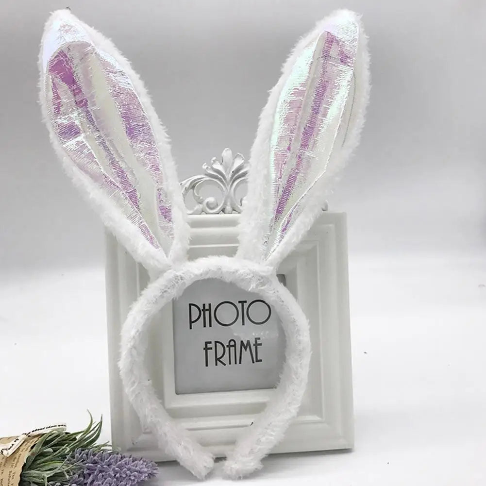 Cute Easter Bunny Ears Headband Women's Plush Lugs Hare Ears Hairband Girl Rabbit Ears Headwear Cosplay Costume Hair Accessories