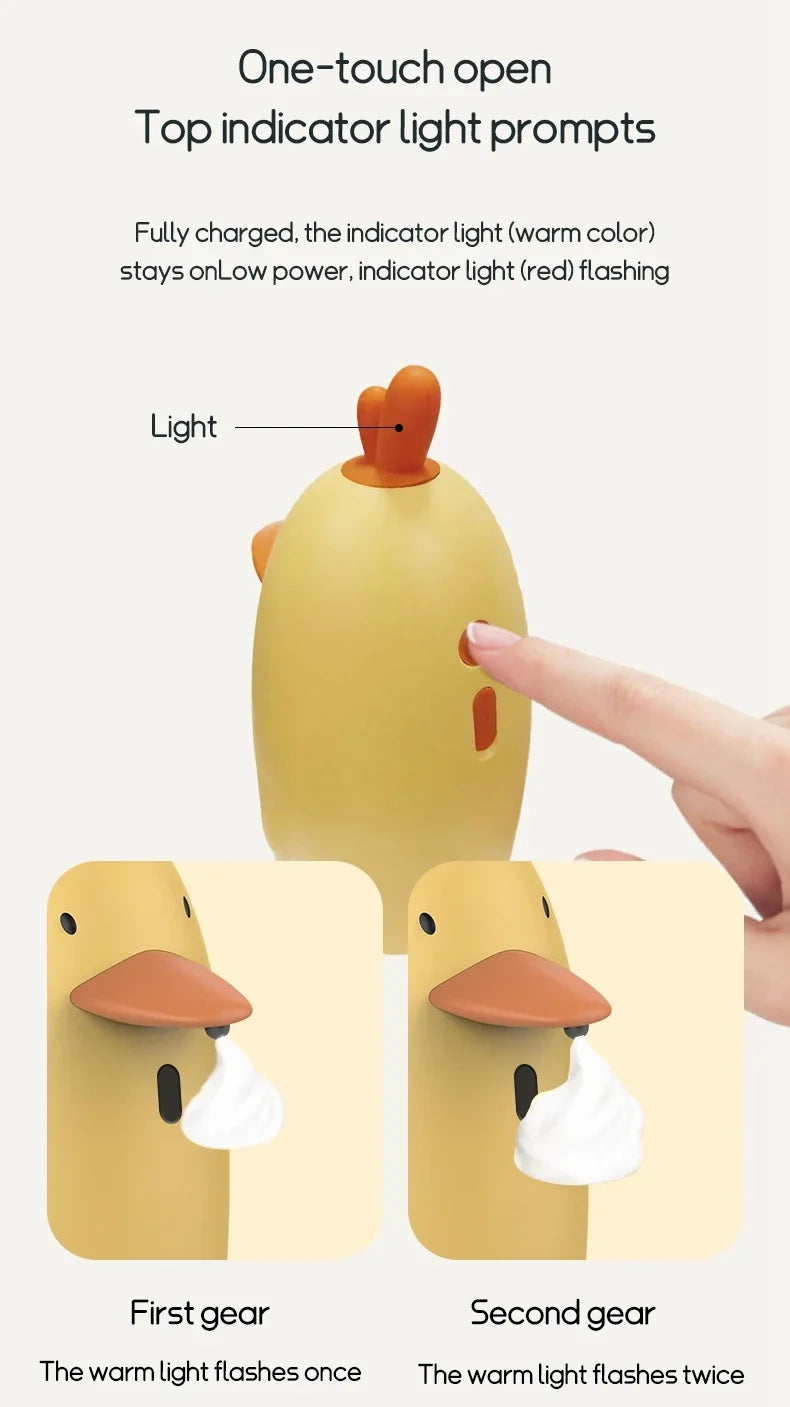 Cute Cartoon Style Automatic Soap Dispenser USB Charging Touchless Sensor Children Washing Hand Machine Soap Foam Dispenser