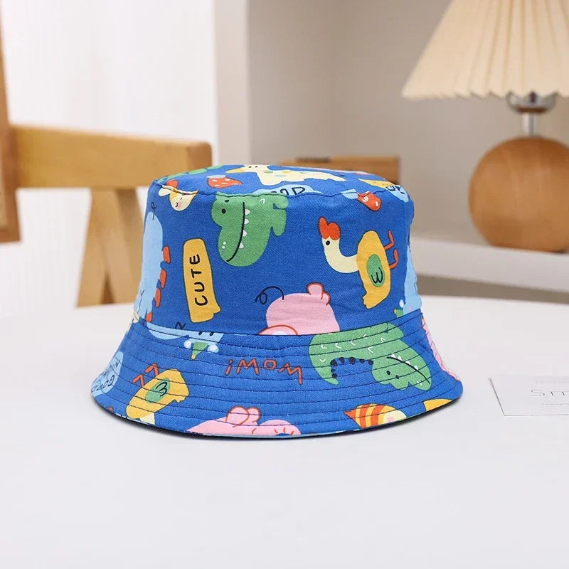 New Panama Summer Baby Sun Hat for Girls and Boys Beach Sun Cap Outdoor Children Bucket Hat Cartoon Autumn Kids Fisherman's Cap