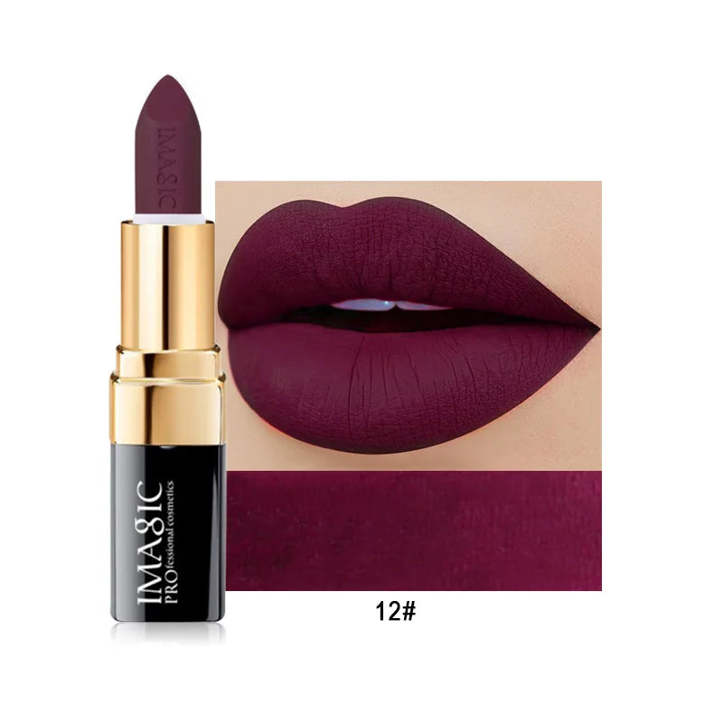 IMAGIC Lipstiffie Bevogtiger Lippe Gladde Lipstick Langdurige Sjarmante Lipstiffie Kosmetiese Skoonheid Grimering 12 Kleure