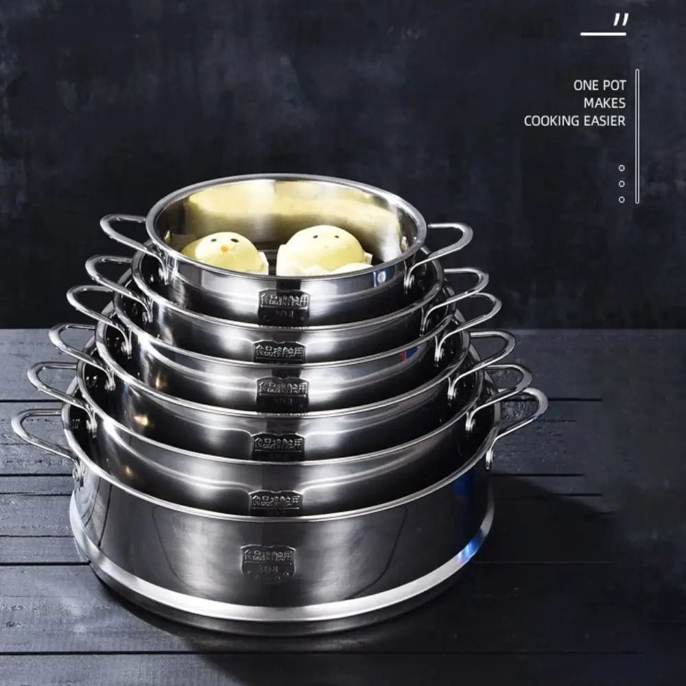New 304 Stainless Steel Steamer Basket with Double Ear Kitchen Cooking Tool Pot Steaming Grid Generic Multifunction Steam Rack