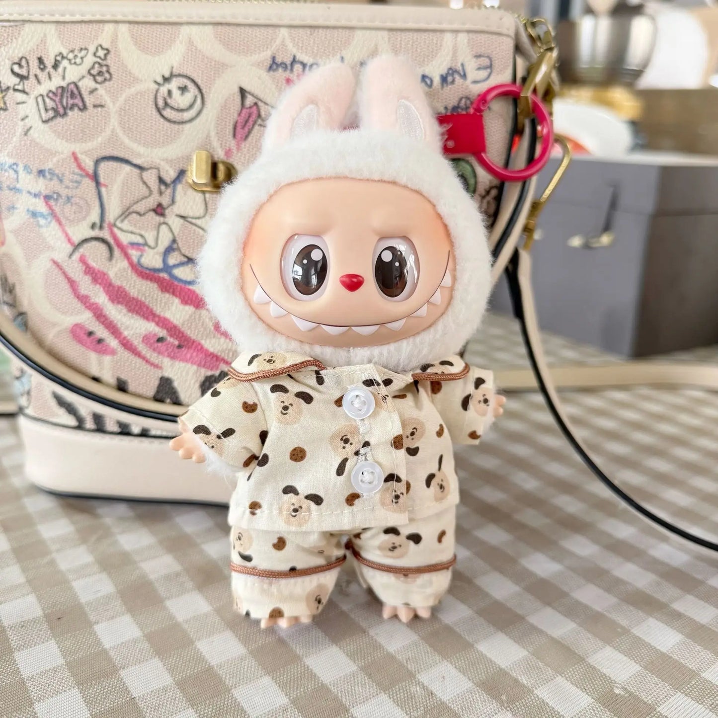 17cm/38cm Plush Doll'S Clothes Outfit Accessories For Korea Kpop Exo Labubu Idol Spring Wild Autumn Pajama Set Clothing Gift