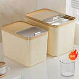 10KG Rice Container Rice Storage Box Pet Food Container Sealed Cereal Dispenser with Buckle Insect Proof Grain Kitchen Organizer