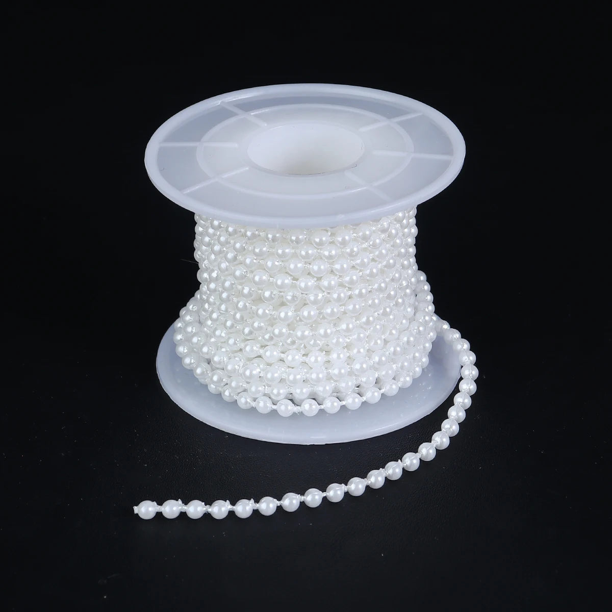 5yards/roll Imitation Pearl Chain White 3-12mm Round Beads Chain for Home Wedding Clothing Decoration Jewelry Making Accessories