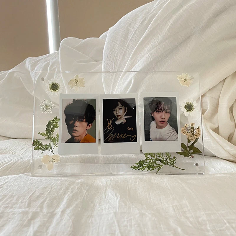 Transparent Acrylic Frames Photos Picture Frame Magnetic Double Sided Photo Frame Kpop Photocard Holder Album Poster Tag Display