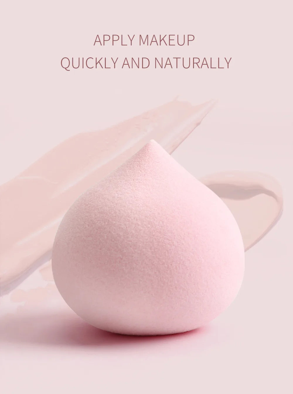 Maange 5 PCs Mini Cosmetic Egg Wet and Dry Dual Use Foam Large Powder Puff Makeup Tools