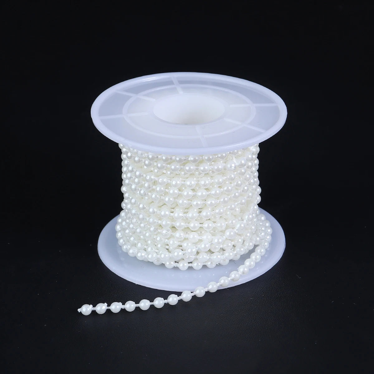 5yards/roll Imitation Pearl Chain White 3-12mm Round Beads Chain for Home Wedding Clothing Decoration Jewelry Making Accessories