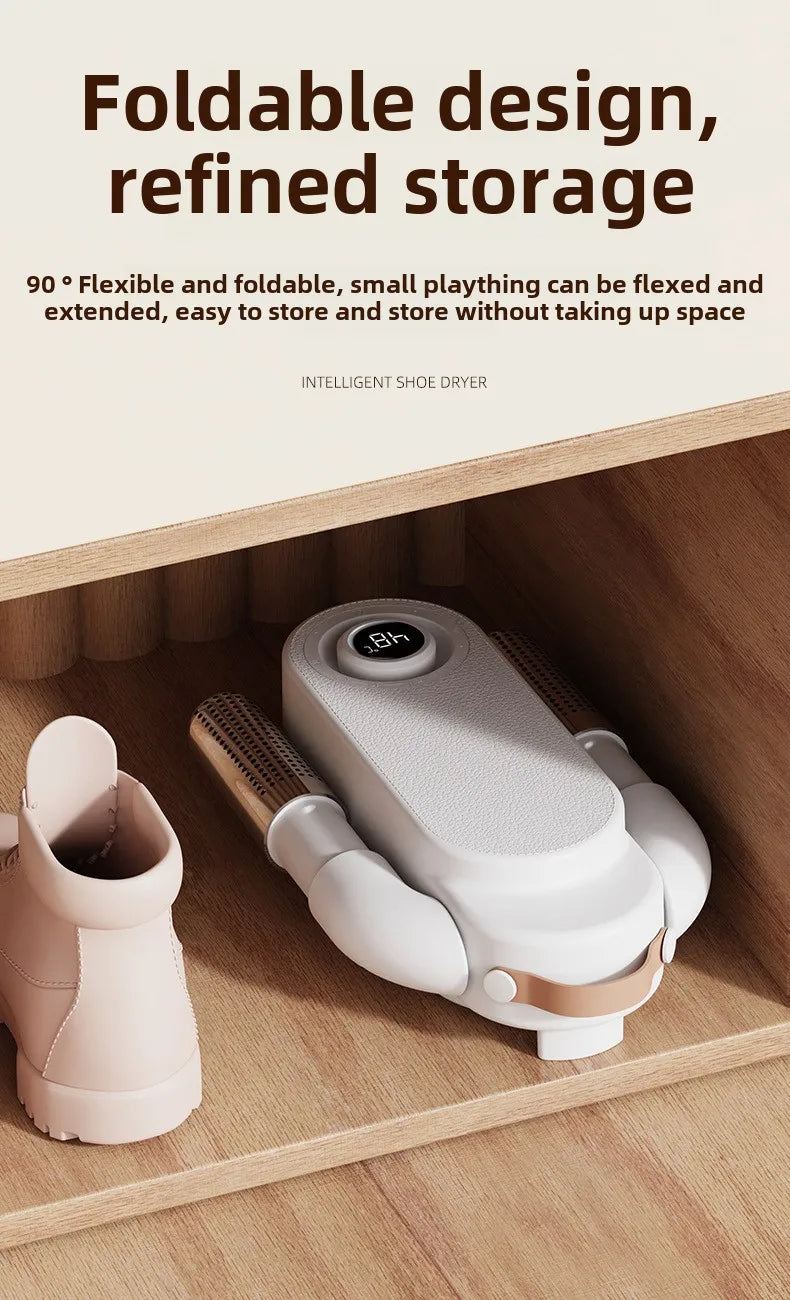 Electric Shoes Dryer Portable Foldable Smart Heater Deodorizer Dehumidifier Shoe Drying Machine Foot Warmer Appliances 220v