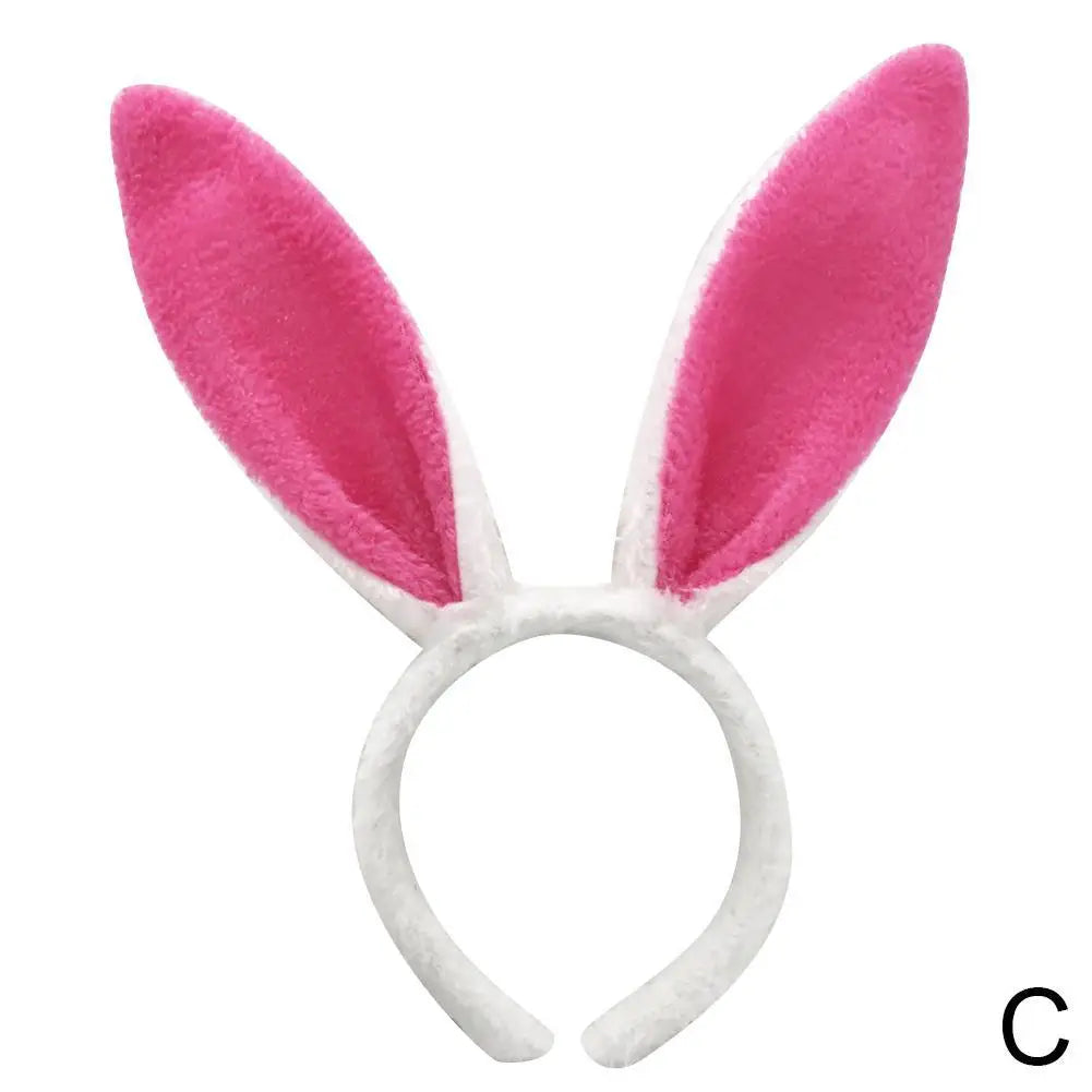 Cute Easter Bunny Ears Headband Women's Plush Lugs Hare Ears Hairband Girl Rabbit Ears Headwear Cosplay Costume Hair Accessories
