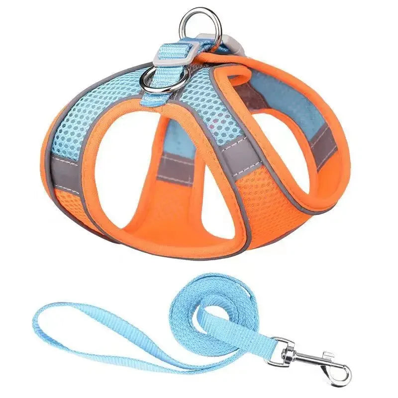 Pet dog Harness Leash Set for Small Dogs Adjustable Puppy Harness Vest French Bulldog Chihuahua dog harness and leash set puppy