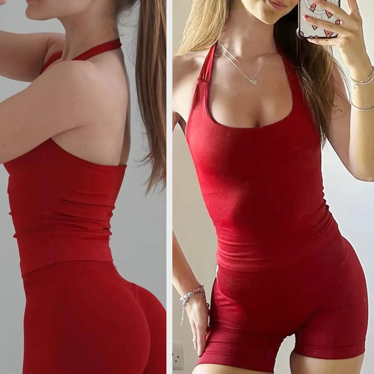 Yoga fitness set; strapless bra and shorts set; seamless backless vest; invisible elastic texture hip-lifting shorts